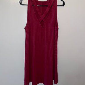 Forever 21 | Magenta Dress with Cut out v-neckline